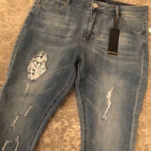 Jeans by Buffalo Distressed Girlfriend Jean